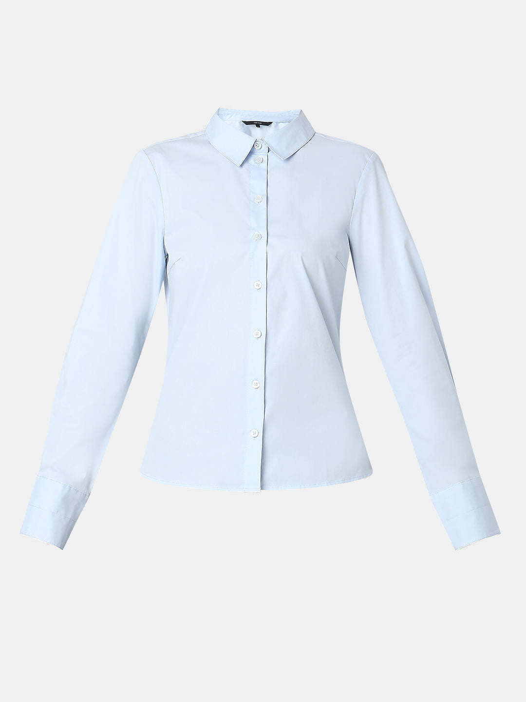 Light Blue Fitted Full Sleeves Shirt