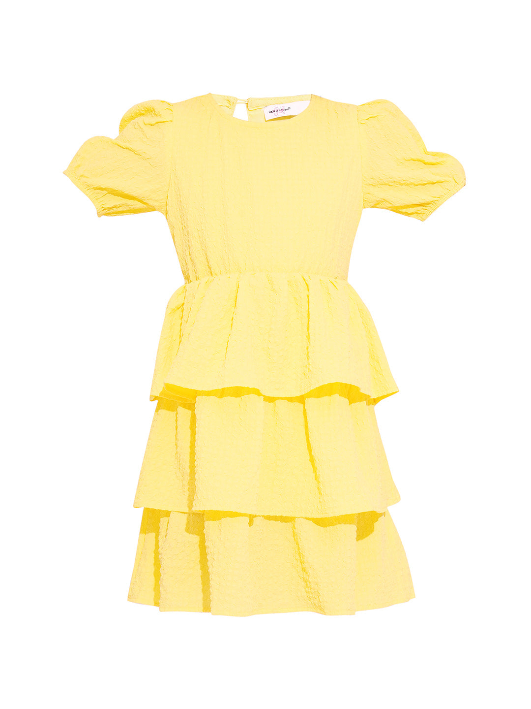 GIRLS Yellow Tiered Dress