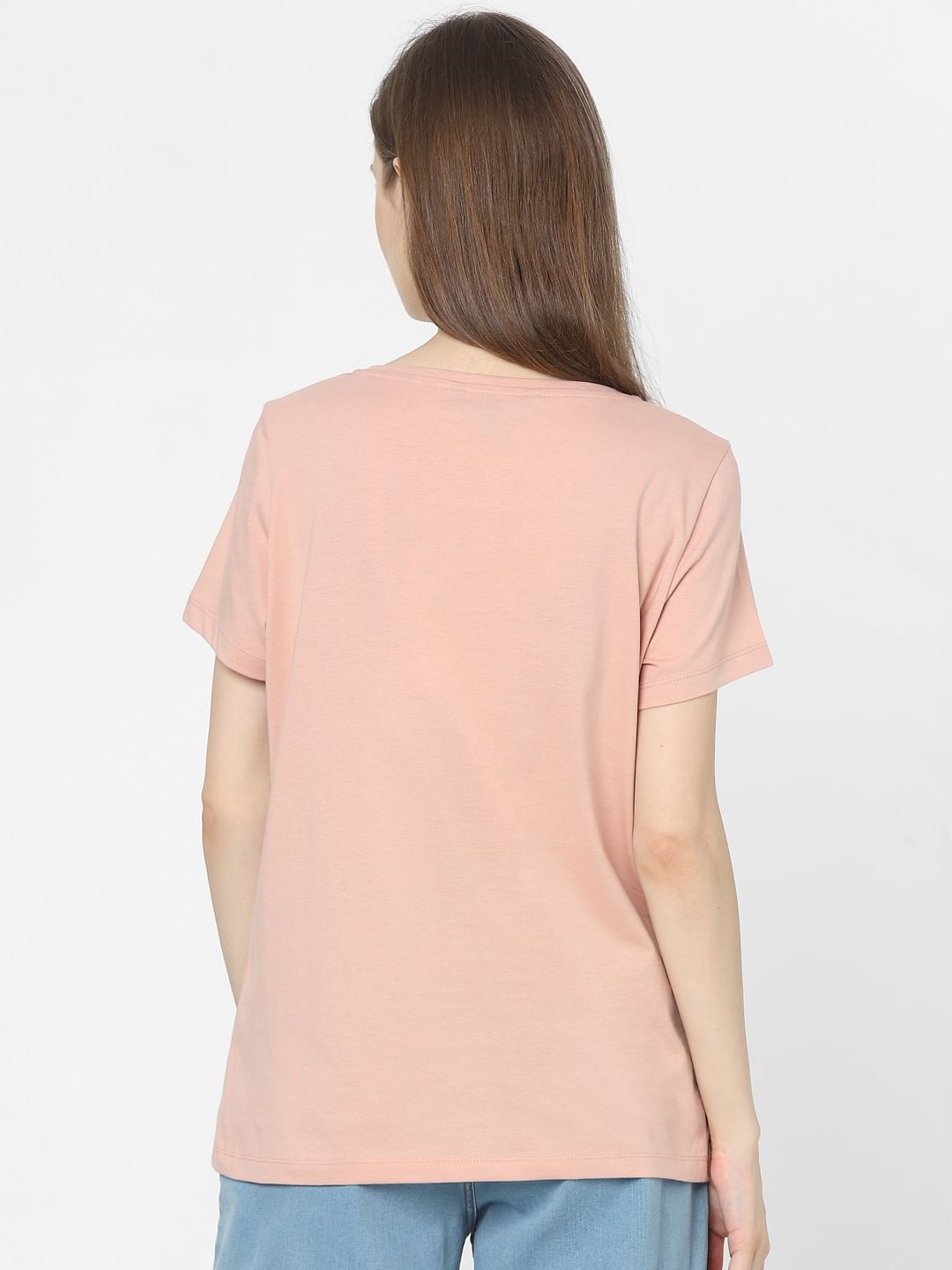 Pink Slogan Print T-Shirt