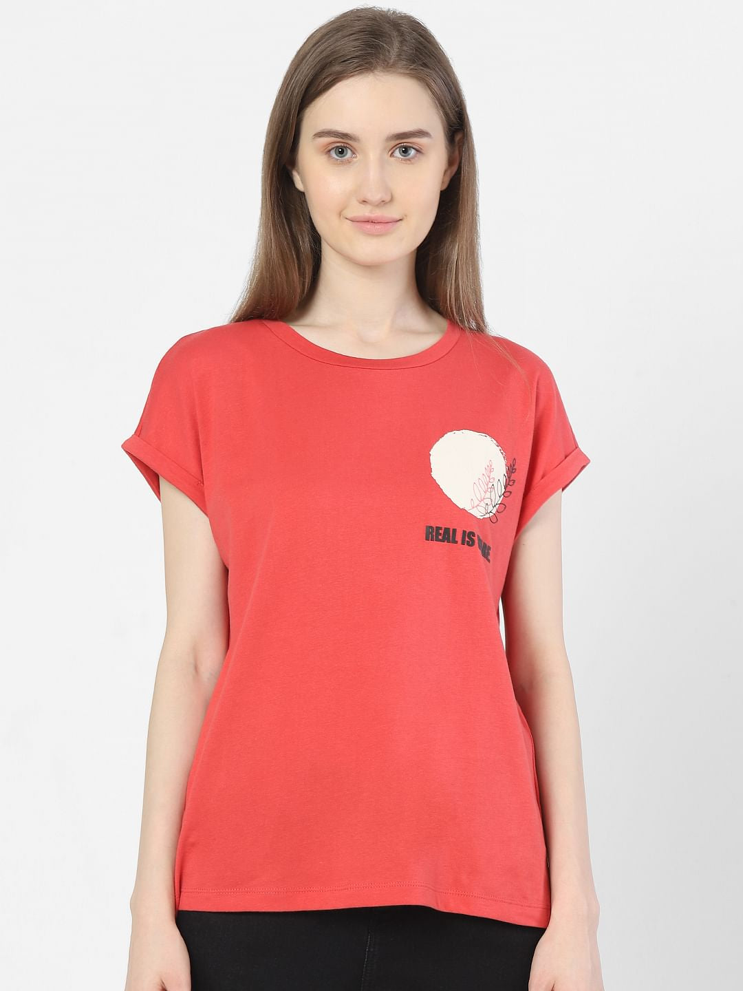 Red Graphic Print T-Shirt