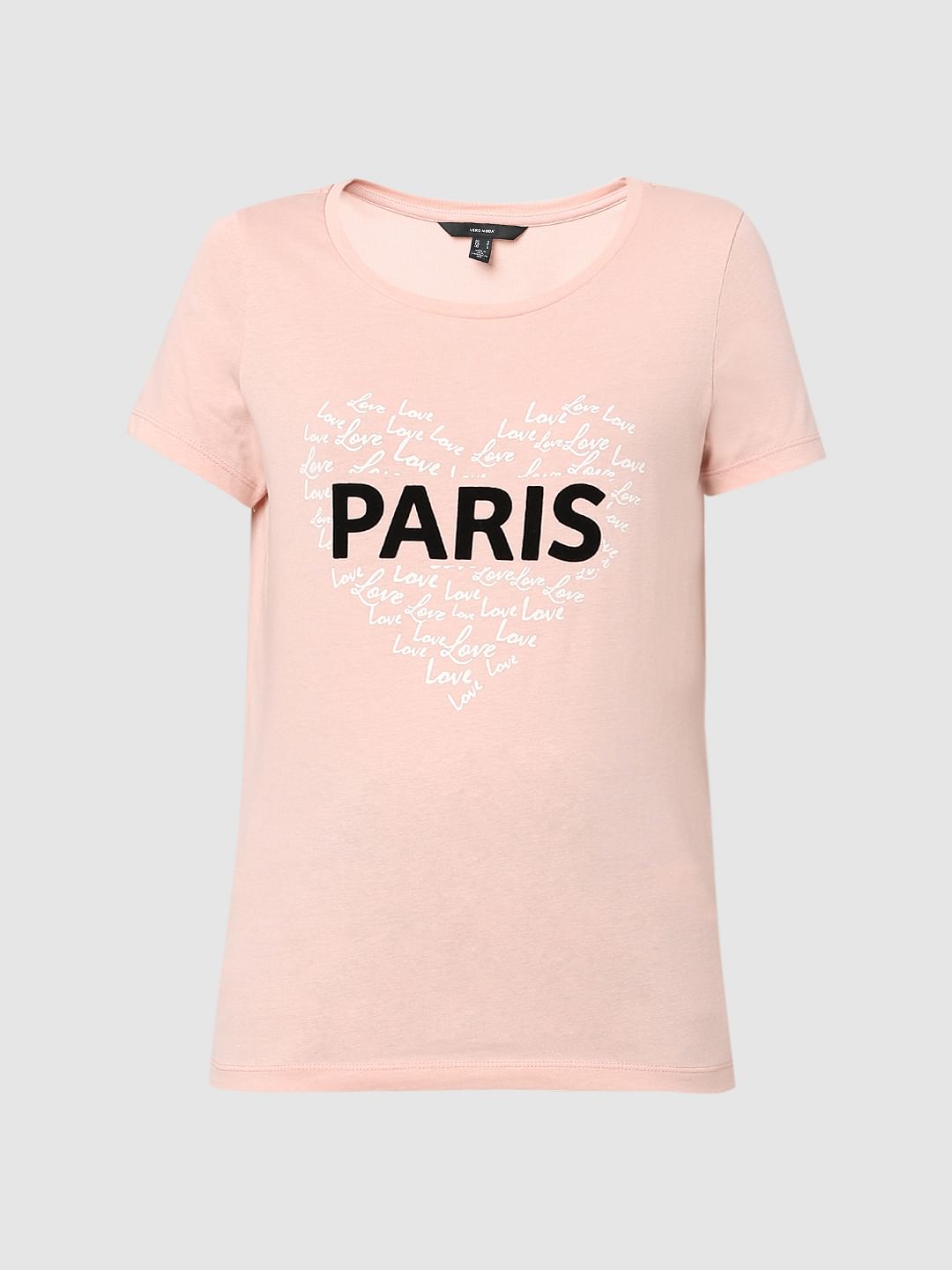 Pink Typographic Print T-Shirt