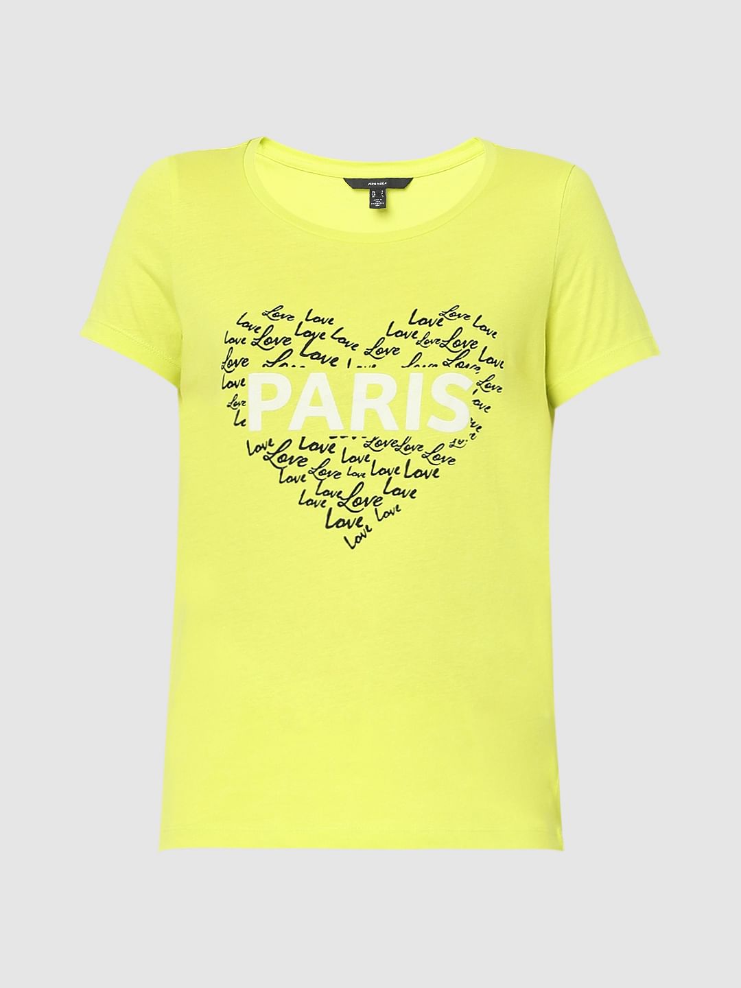 Yellow Typographic Print T-Shirt
