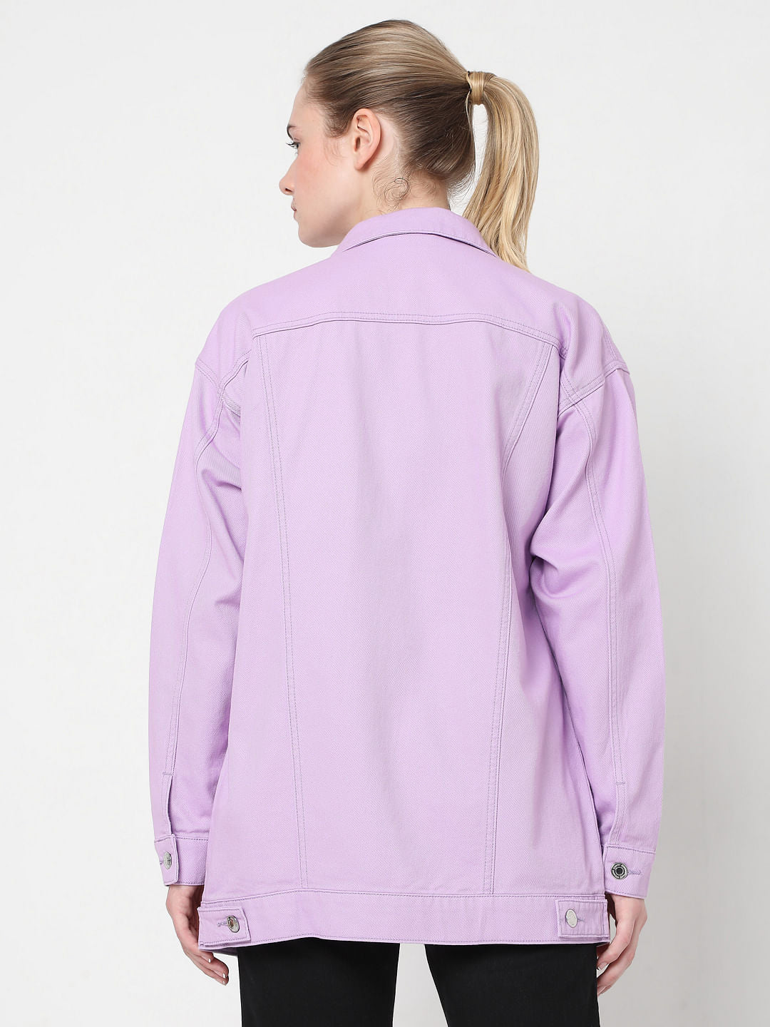 Lilac Oversized Denim Jacket