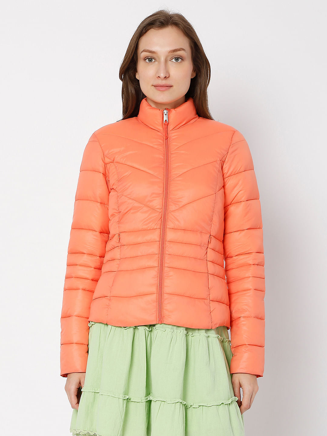 Orange Puffer Jacket