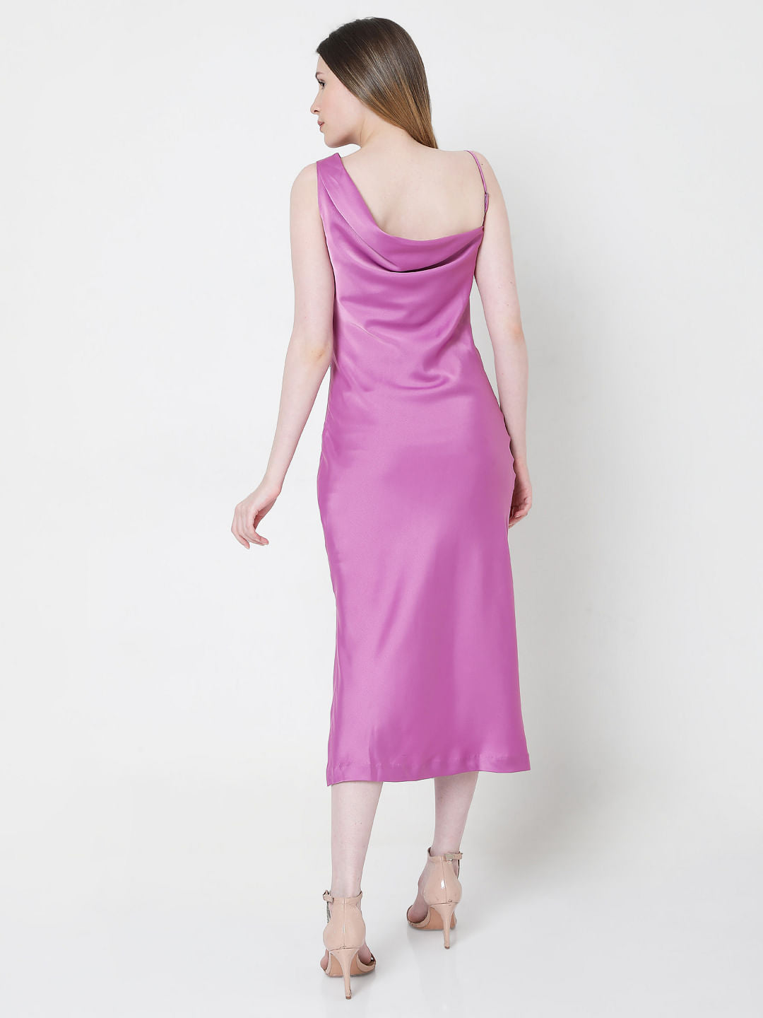 Purple Bodycon Midi Dress