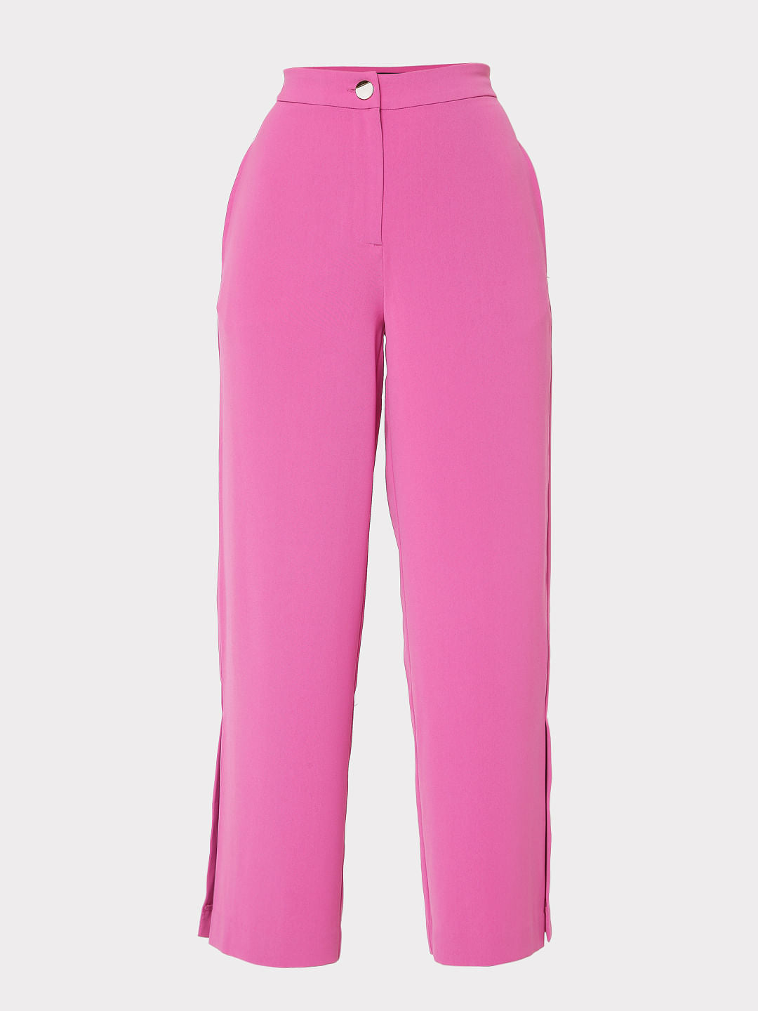 Pink High Rise Wide Leg Co-Ord Set Pants