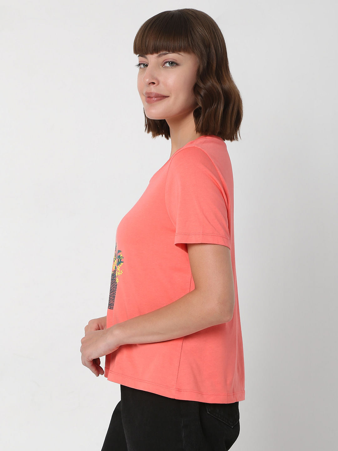 Pink Graphic Print T-Shirt