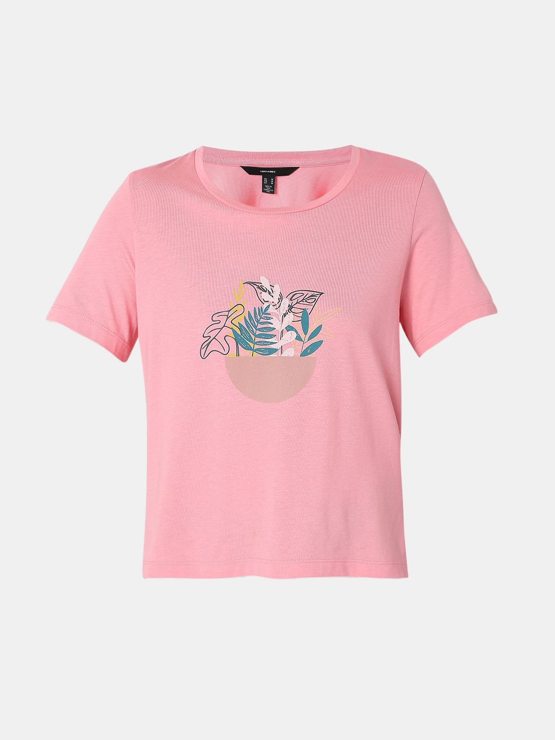Pink Graphic Print T-Shirt