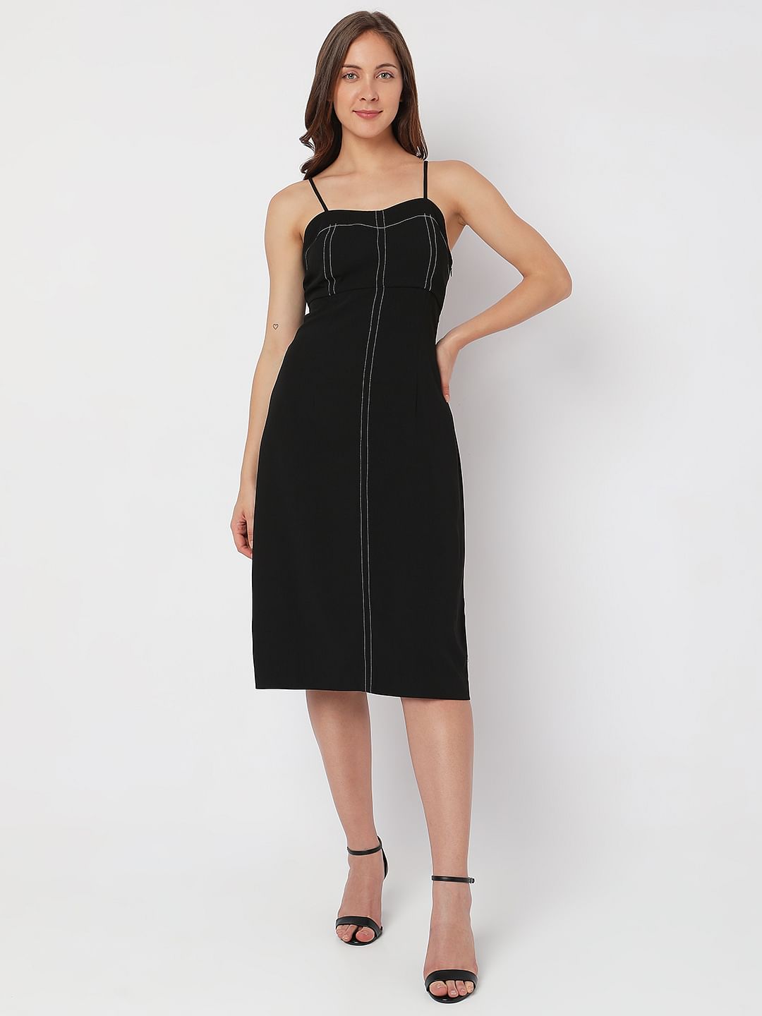 Black Midi Bodycon Dress