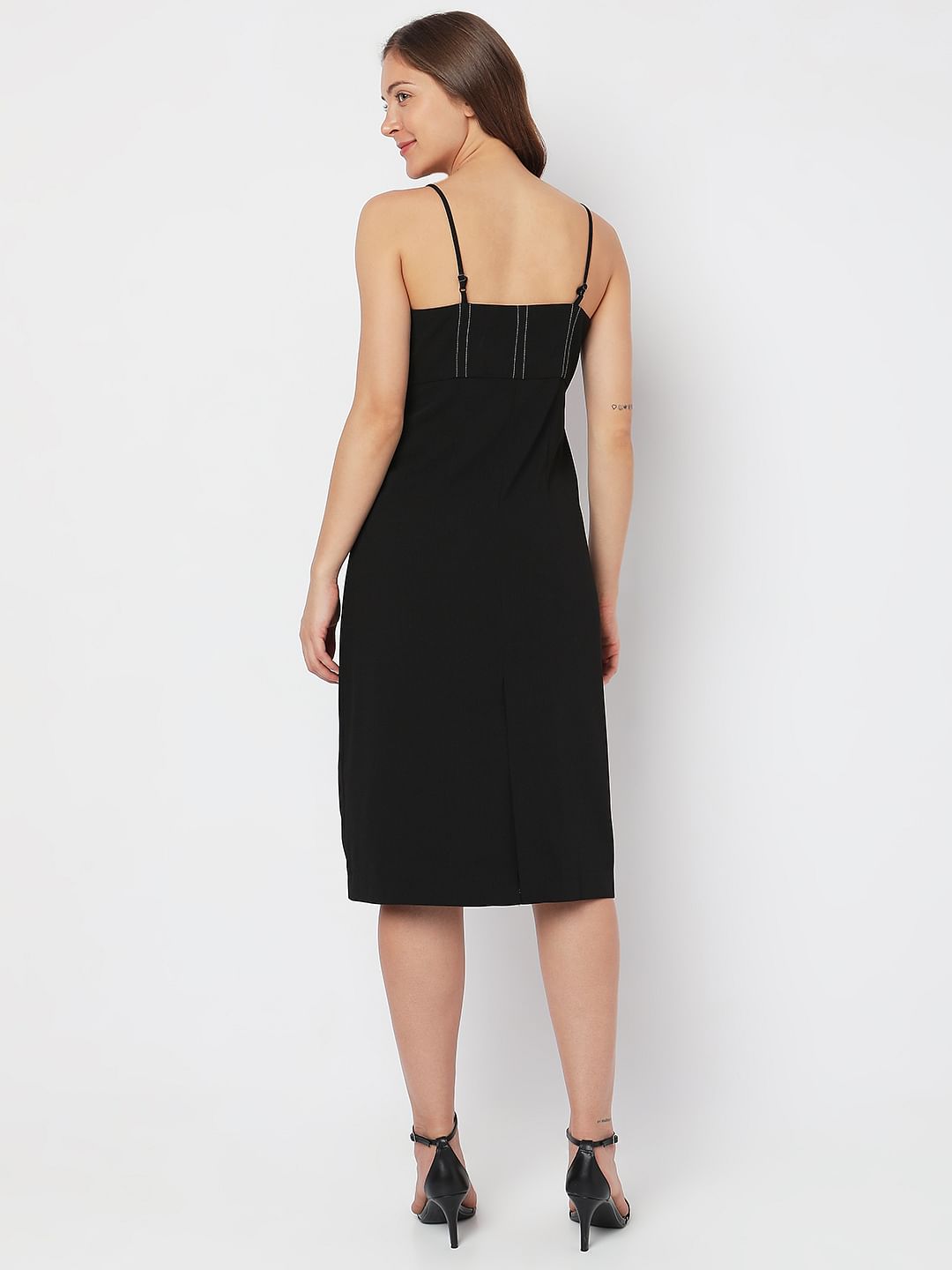 Black Midi Bodycon Dress