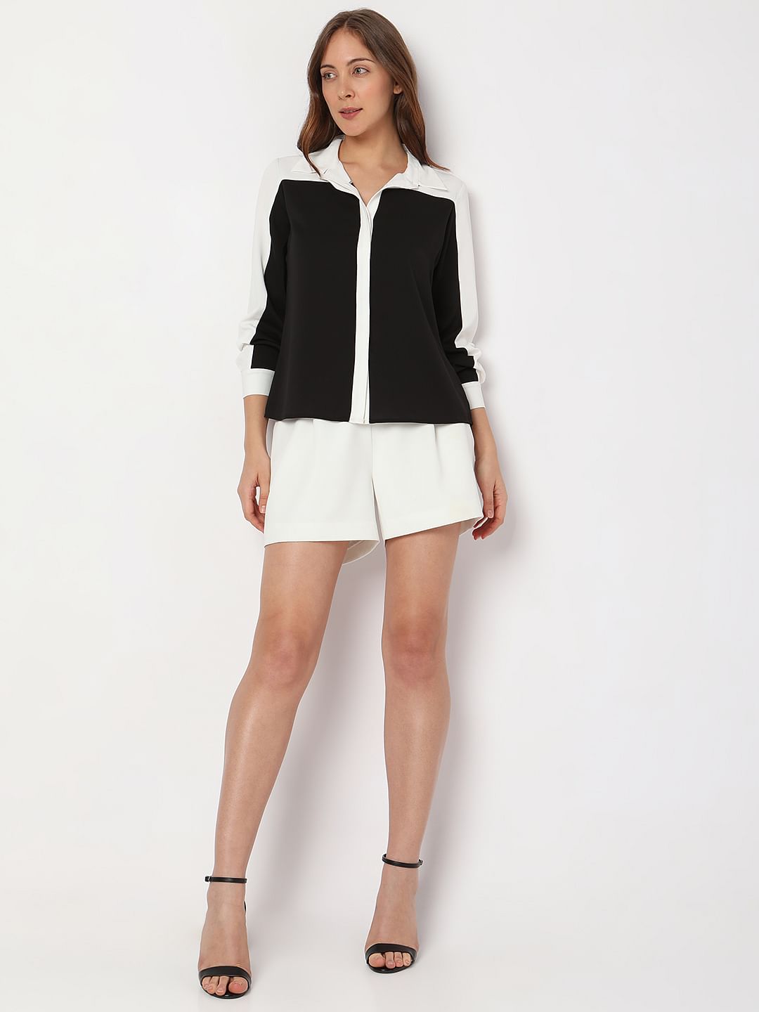 Black Colourblocked Shirt