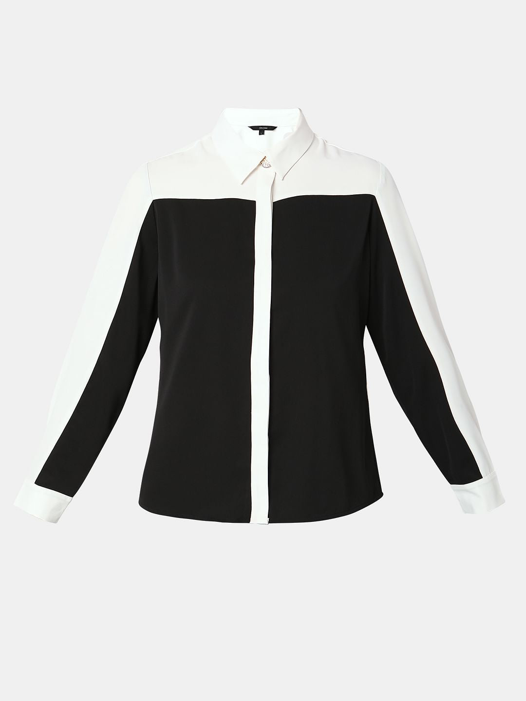 Black Colourblocked Shirt