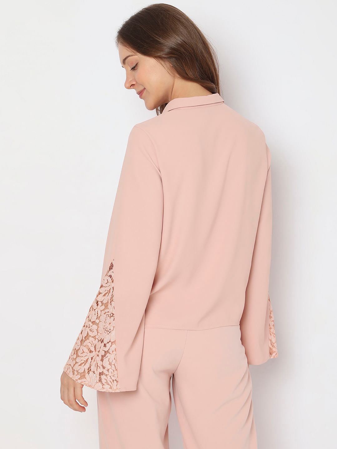 Pink Tailored Co-Ord Set Shirt