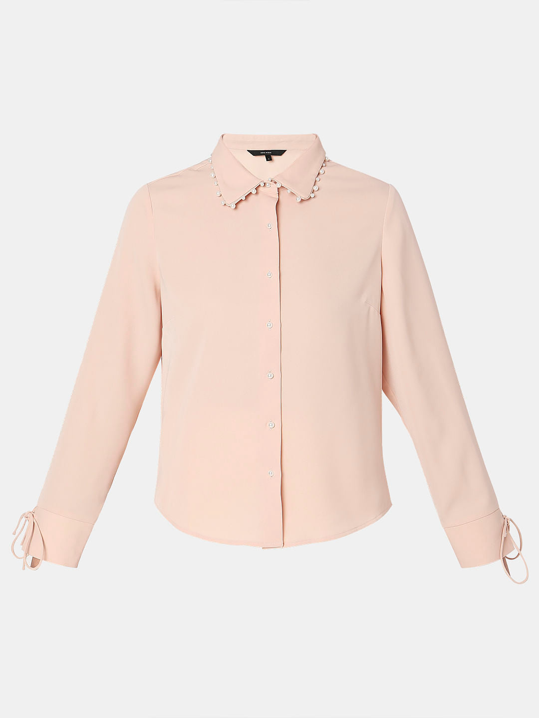 Peach Pearl Detail Shirt