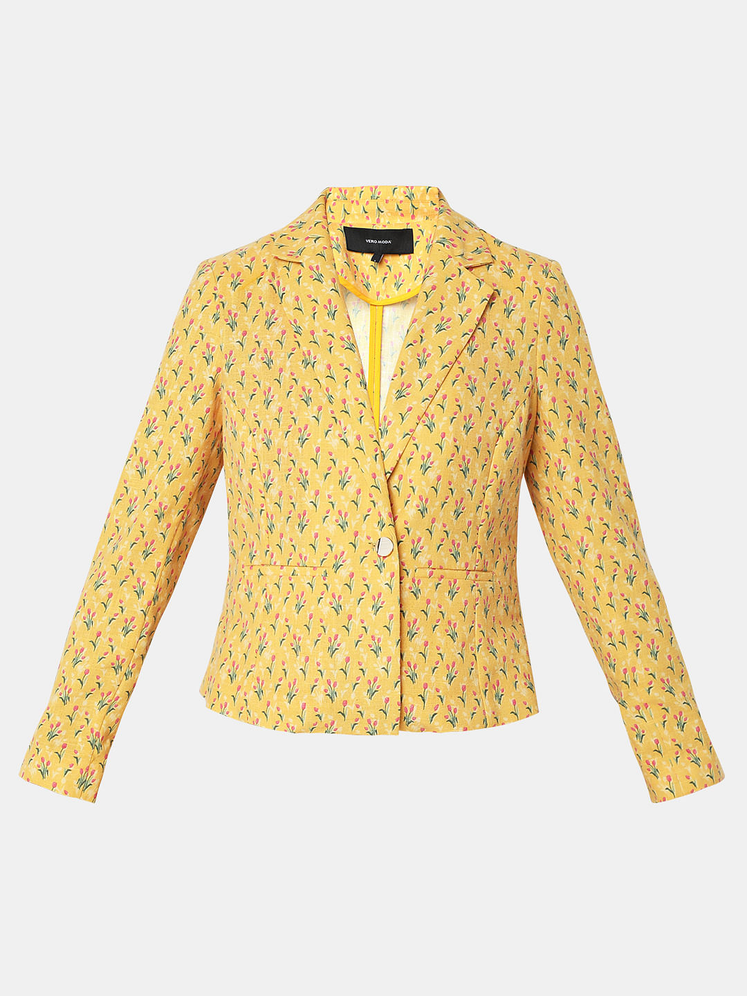 Mustard Floral Co-Ord Blazer
