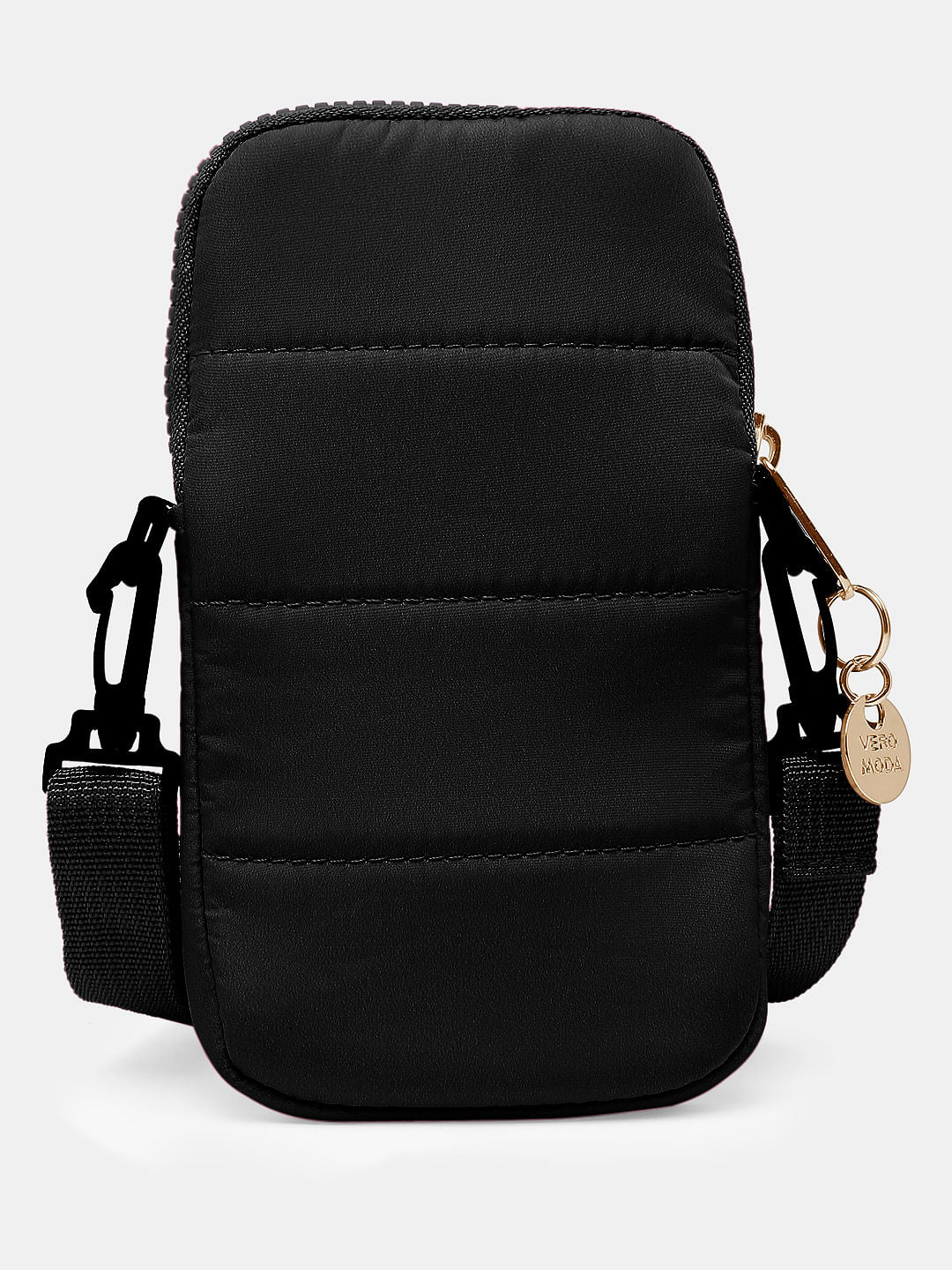 Black Textured Sling Bag