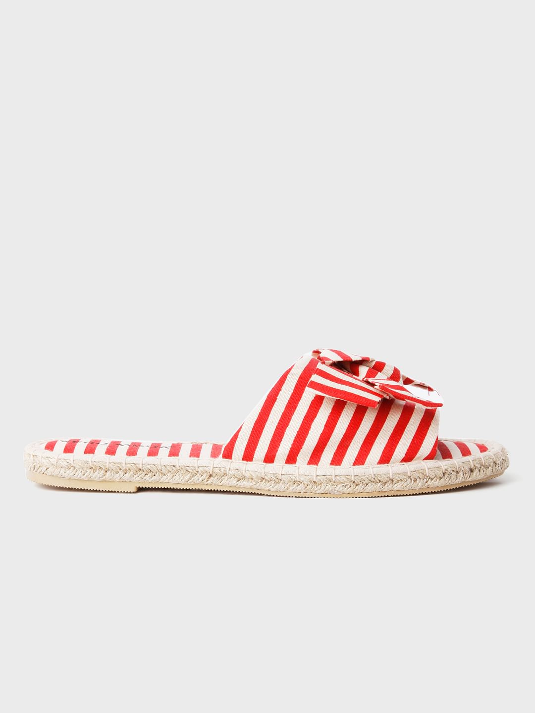 Red Striped Flats