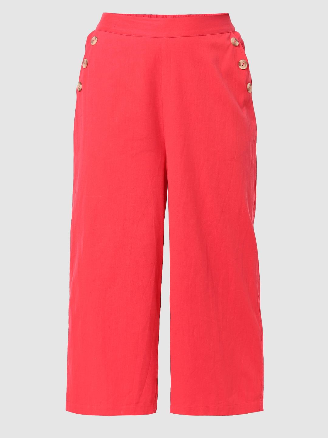 Fuschia Plain Coloured Trousers