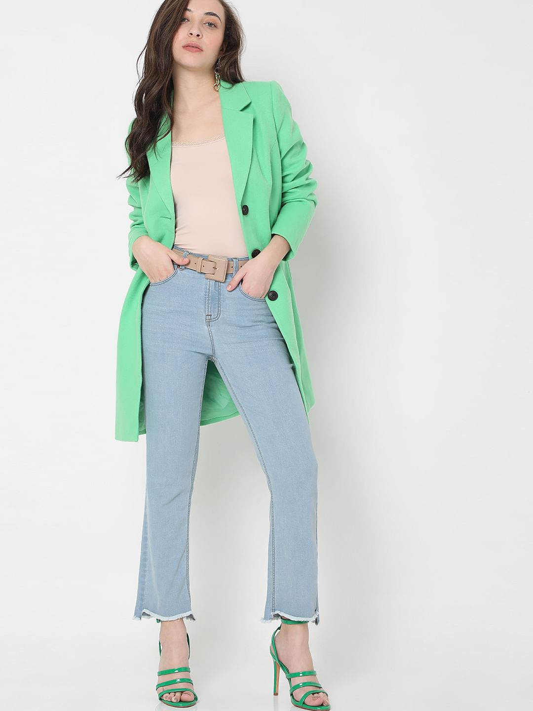 Light Blue High Rise Jade Straight Jeans