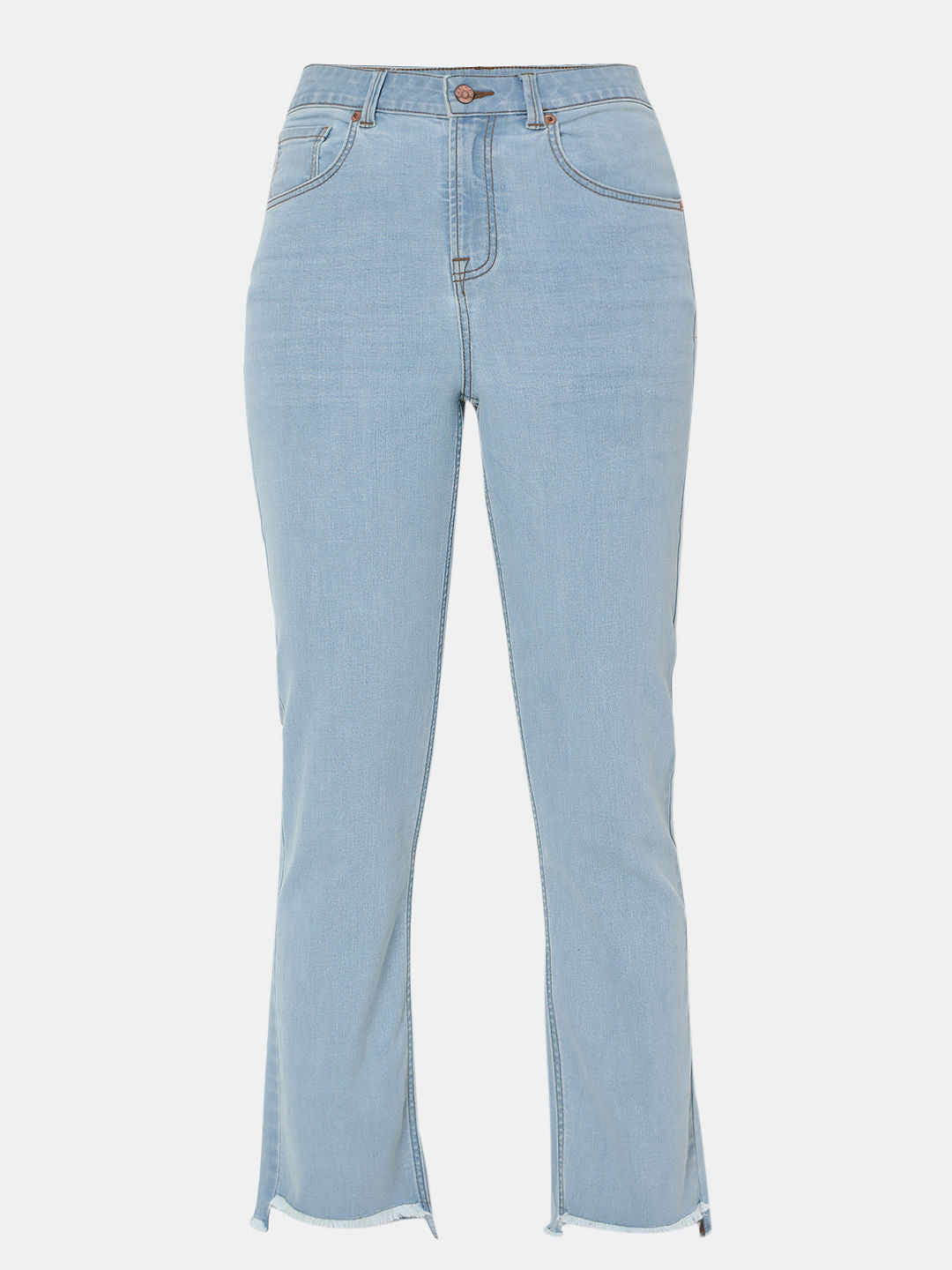 Light Blue High Rise Jade Straight Jeans