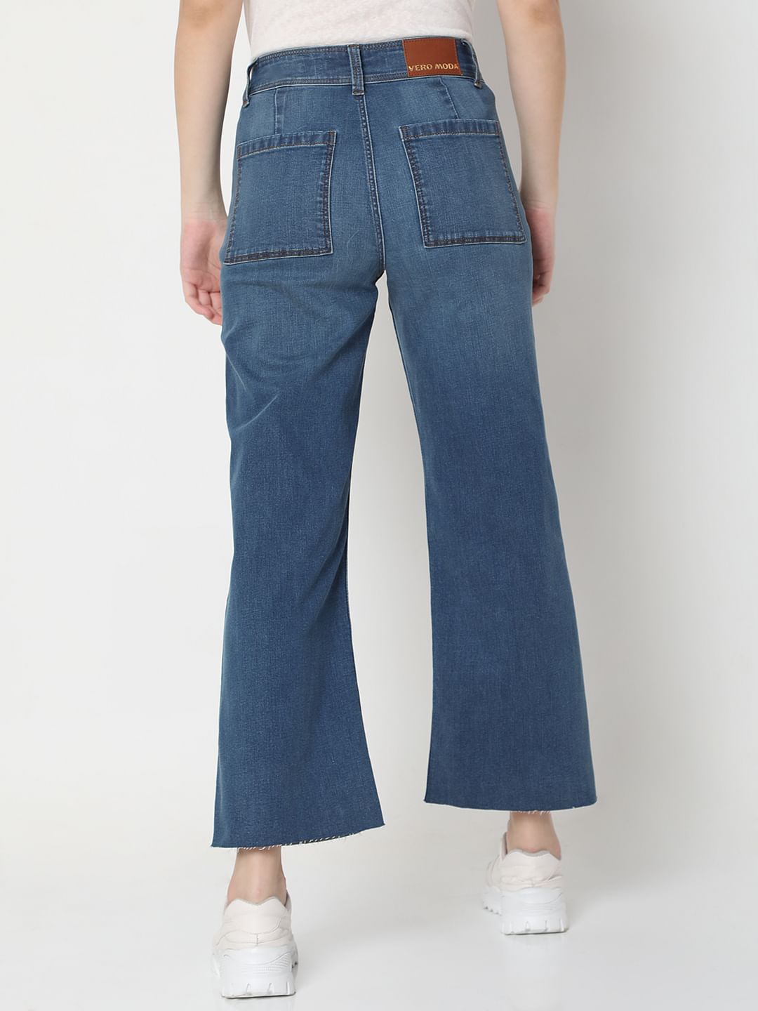 Blue High Rise Zoey Wide-Leg Jeans