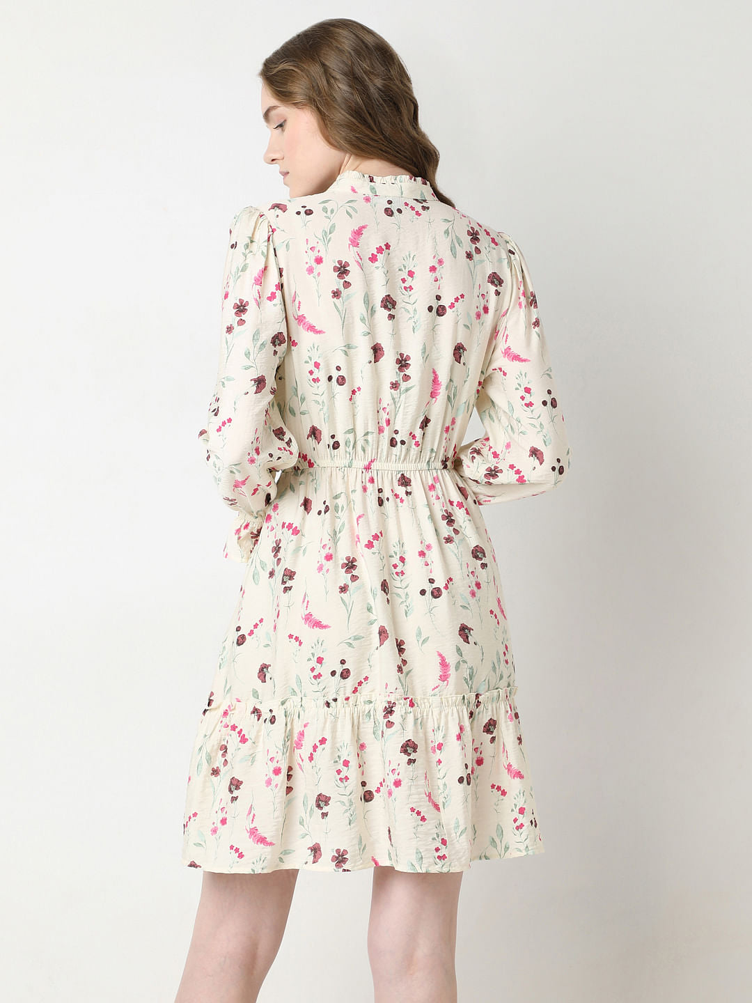 Off-White Printed Fit & Flare Dress
