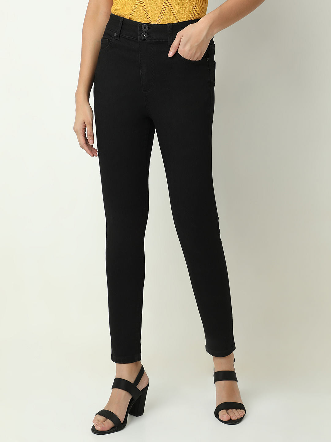 Double Button Slim Fit Jeans