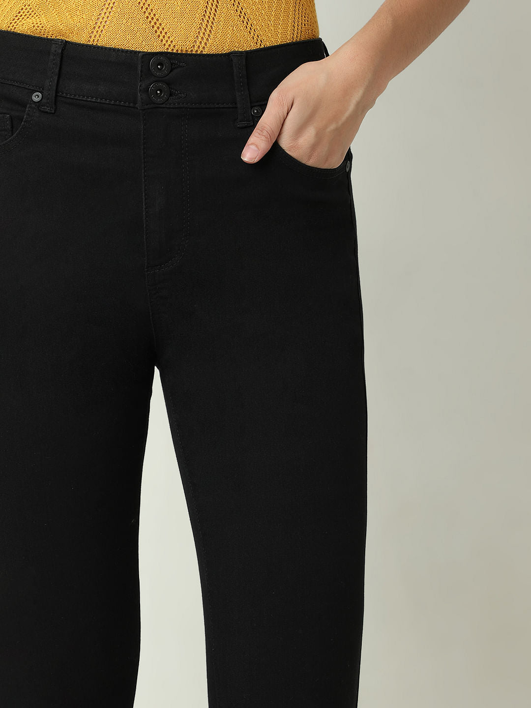 Double Button Slim Fit Jeans