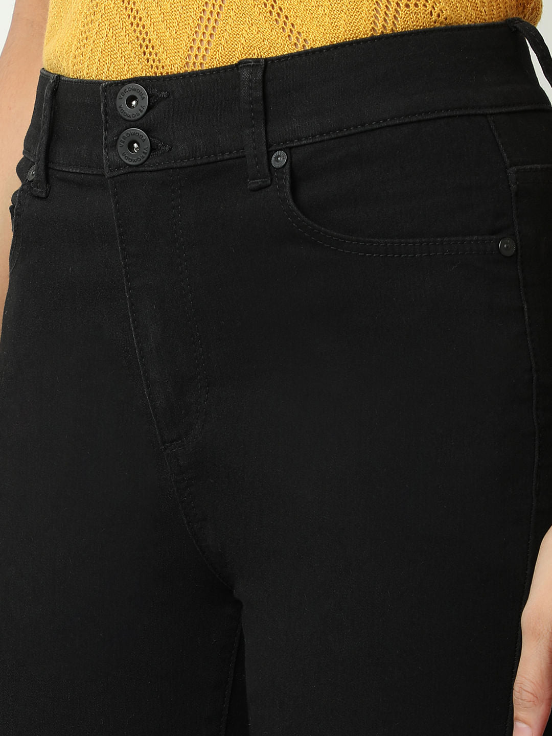 Double Button Slim Fit Jeans