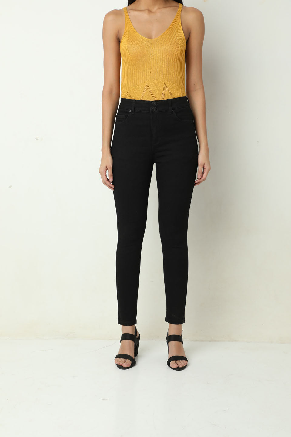 Double Button Slim Fit Jeans