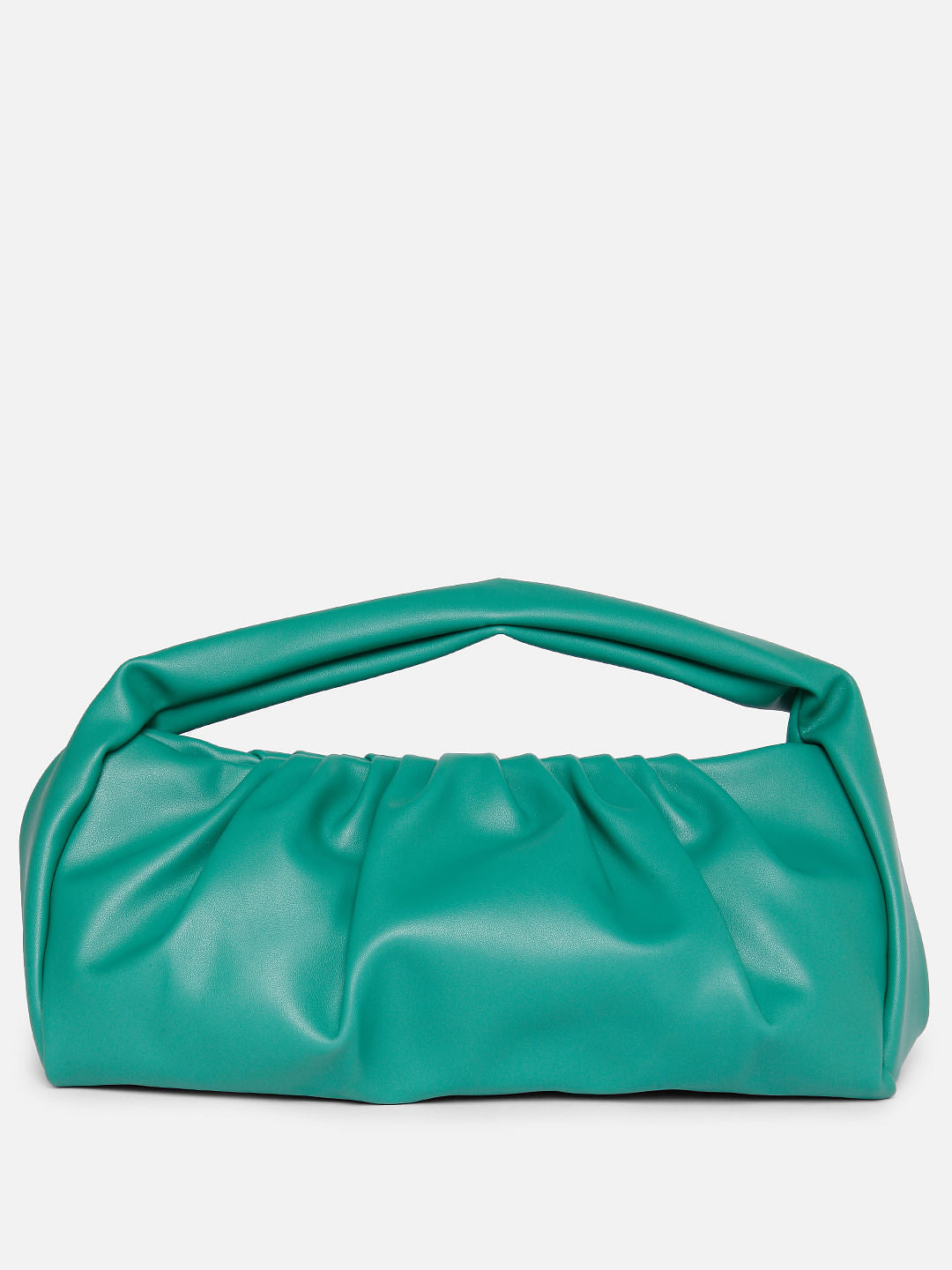 Green Pleated Shoulder Bag