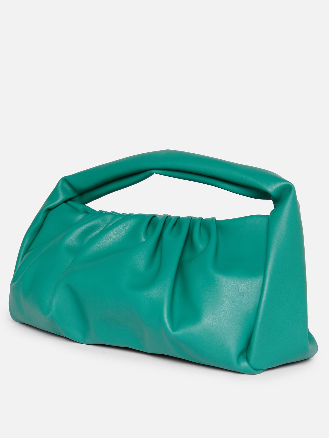 Green Pleated Shoulder Bag