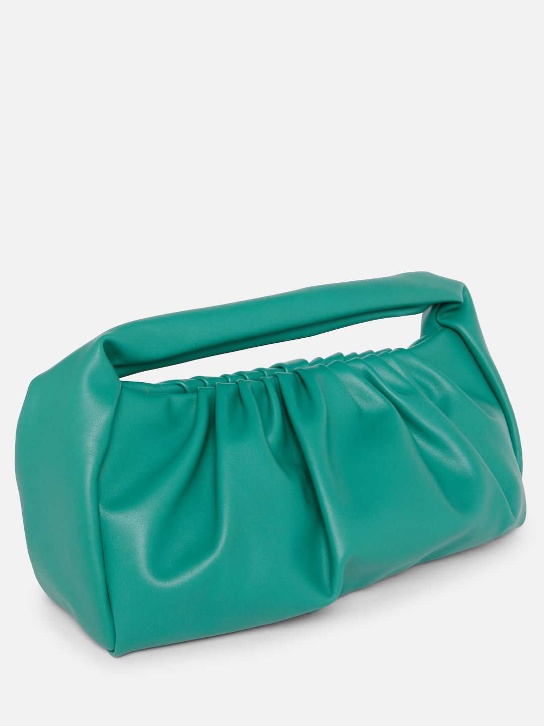 Green Pleated Shoulder Bag