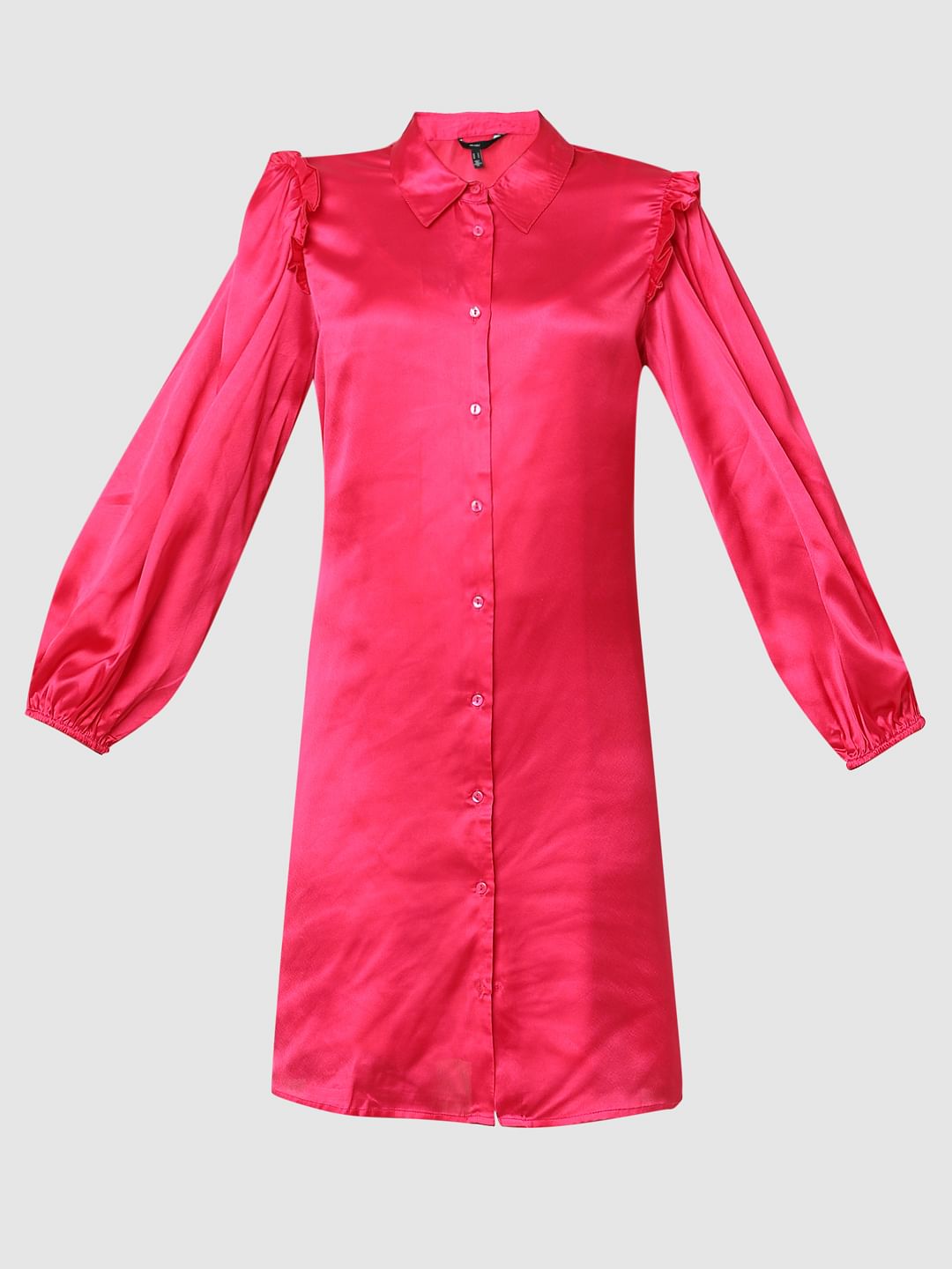 Fuchsia Shirt Dress