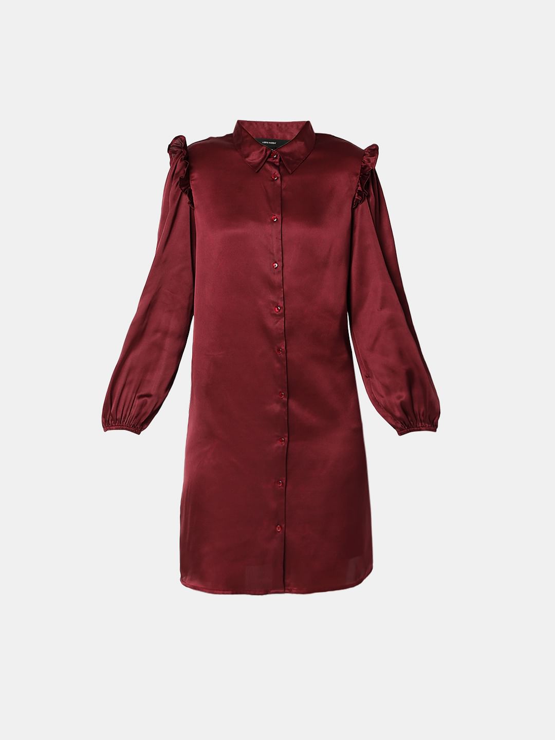 Wine Shirt Dress