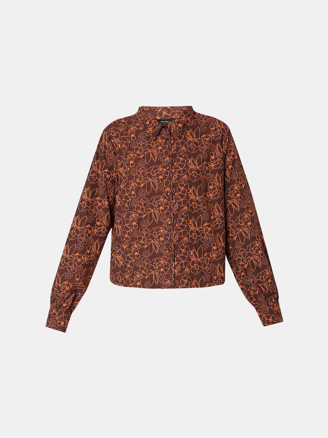Brown Floral Shirt