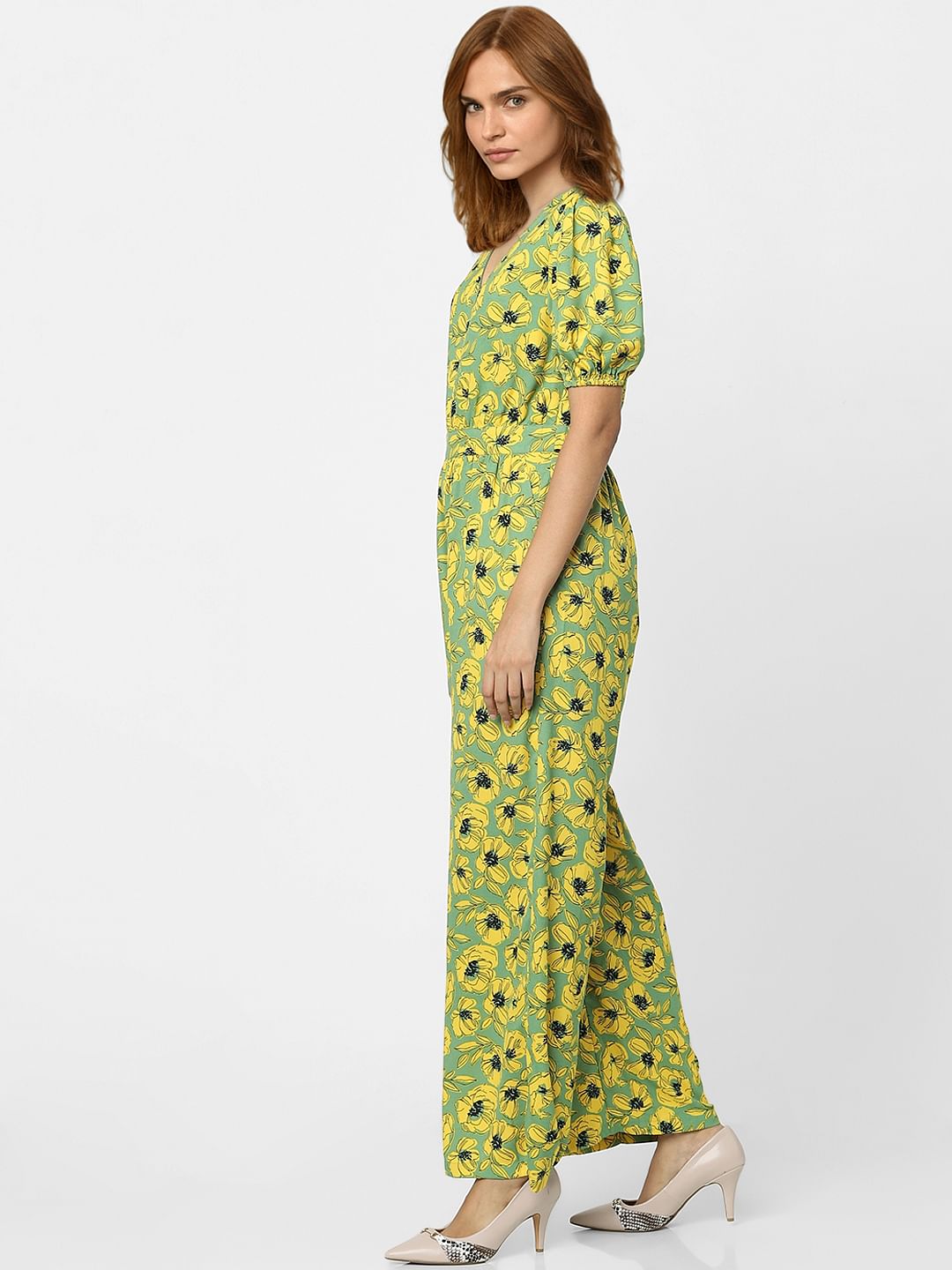 Green Floral Jumpsuit