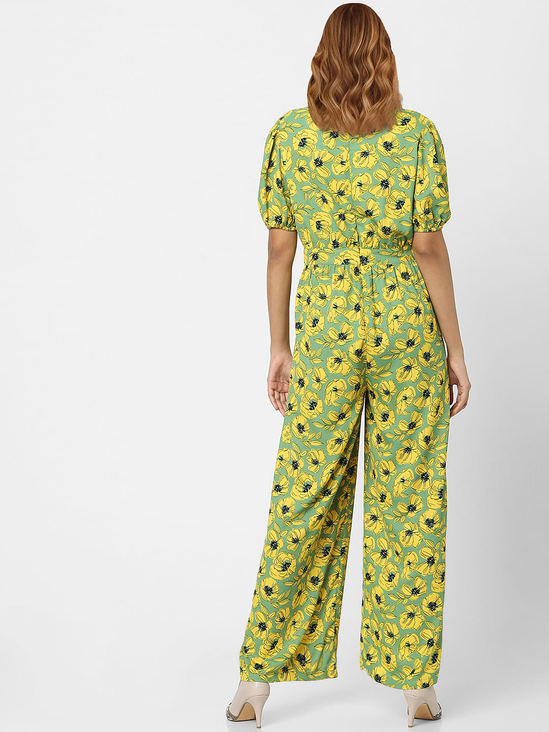 Green Floral Jumpsuit