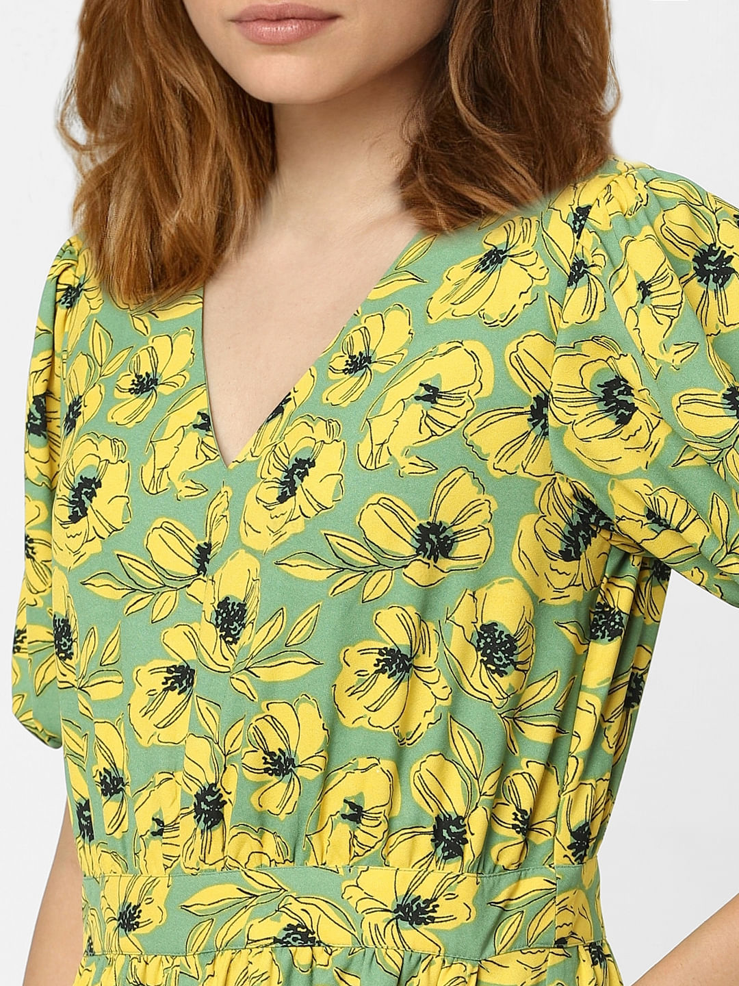 Green Floral Jumpsuit