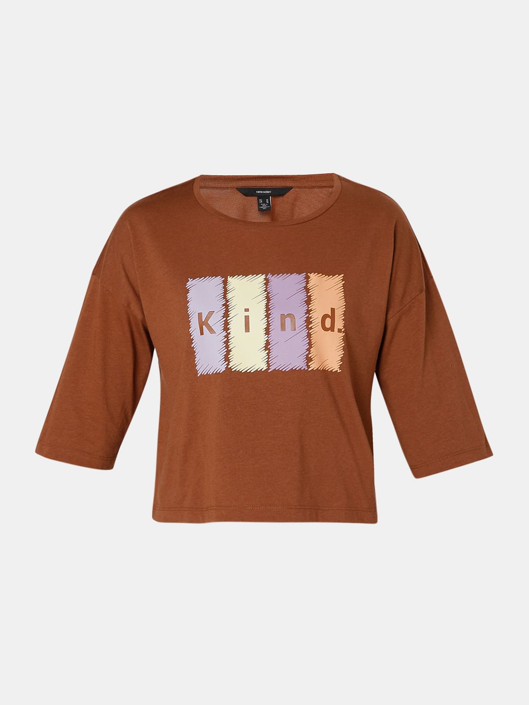Brown Graphic Print T-Shirt