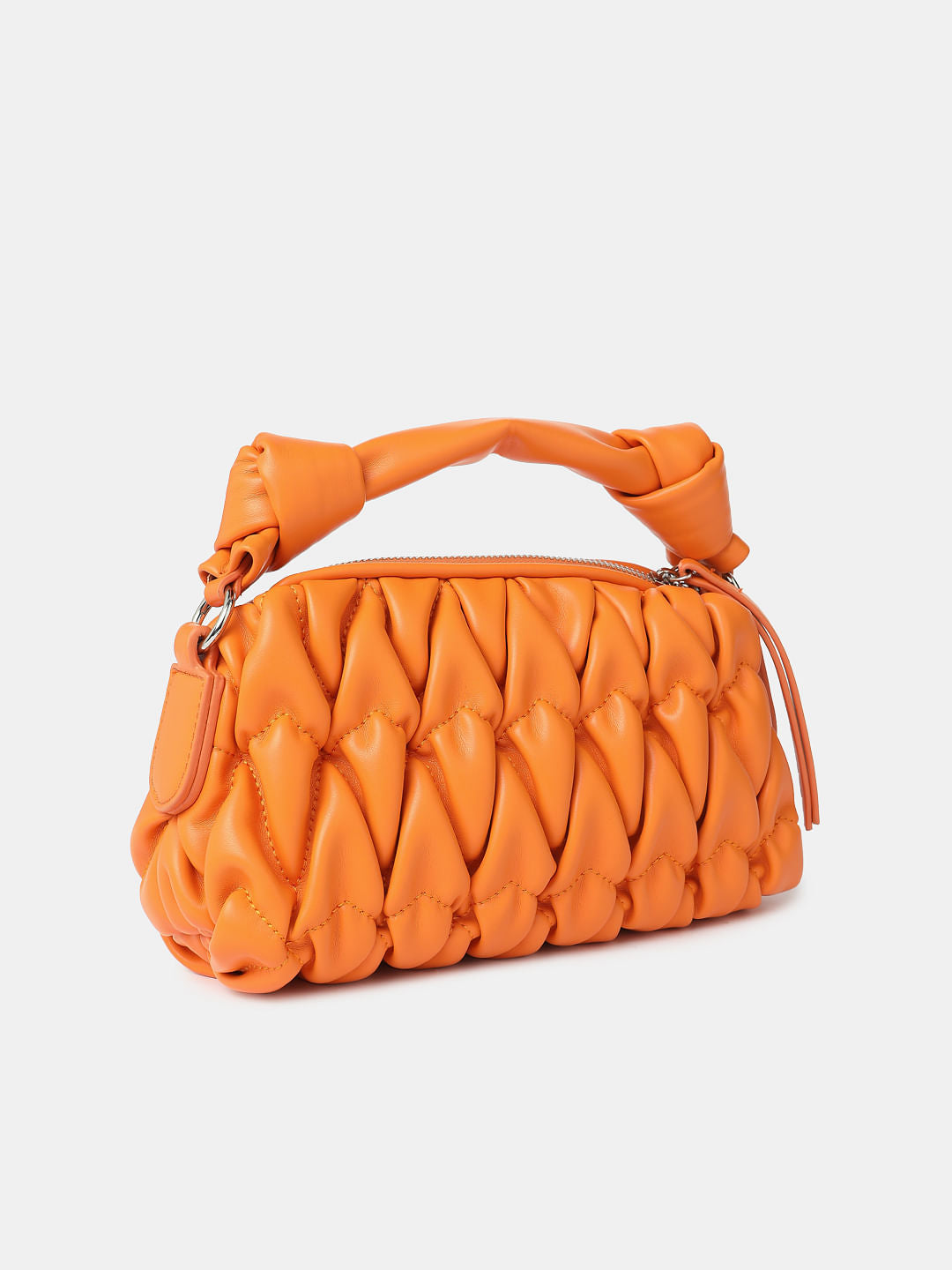 Orange Structured Sling Bag
