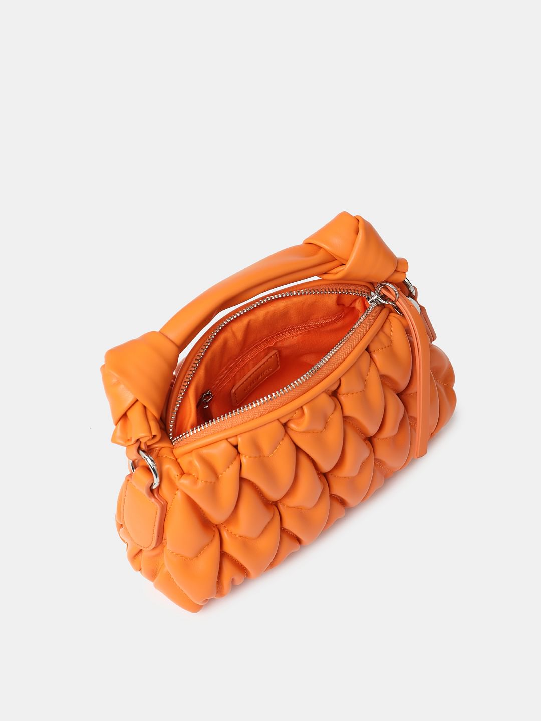 Orange Structured Sling Bag