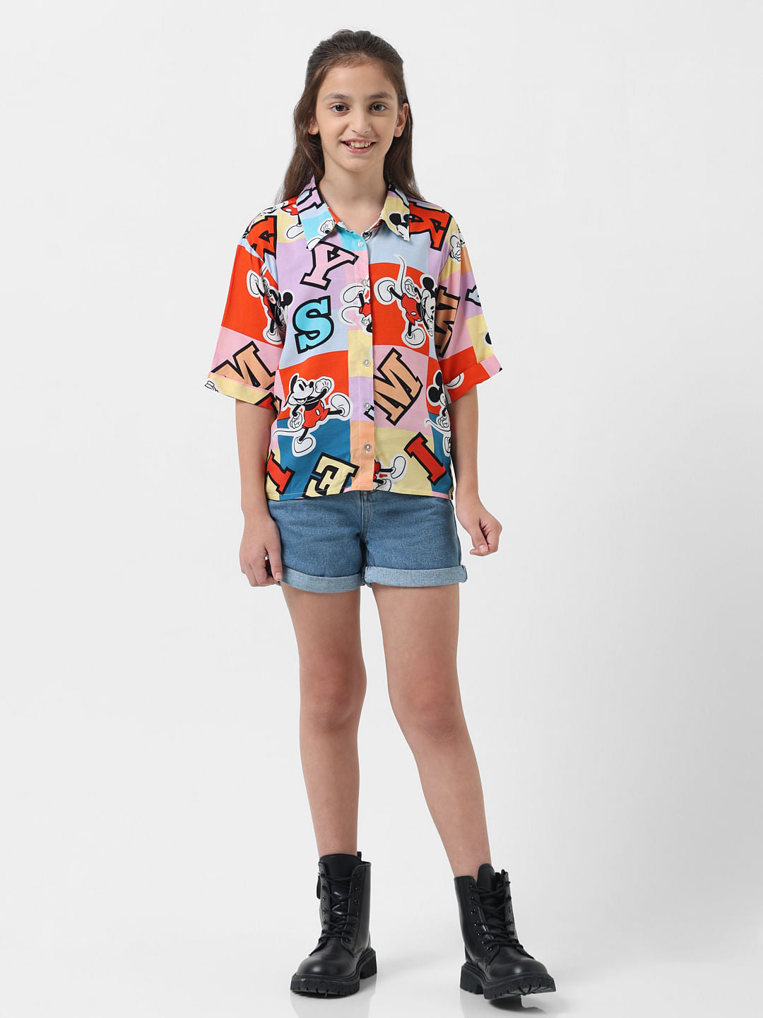 Girl X Disney White Colourblocked Shirt