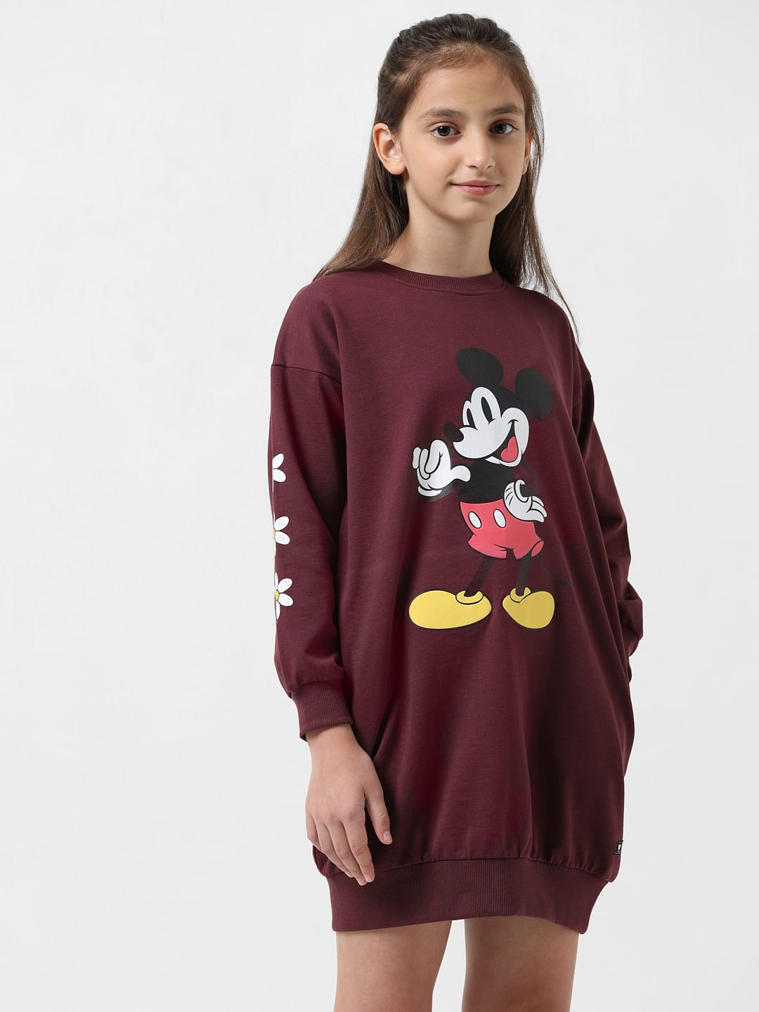 Girl X Disney Brown Mickey Sweatshirt Dress