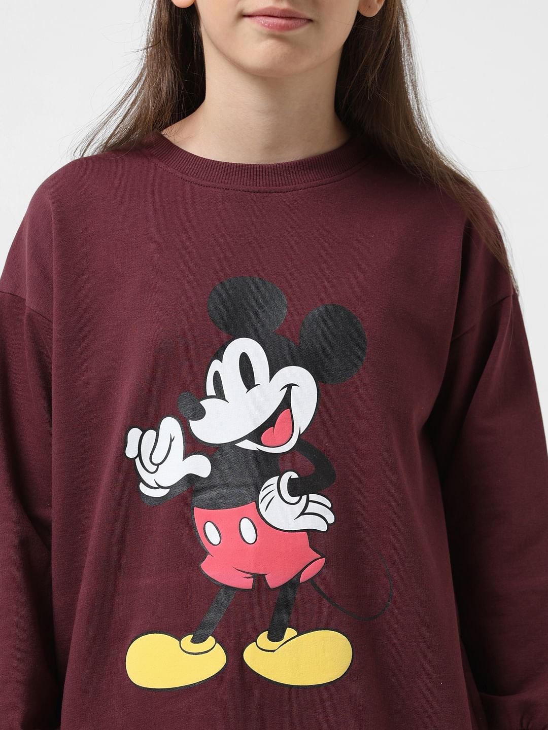 Girl X Disney Brown Mickey Sweatshirt Dress