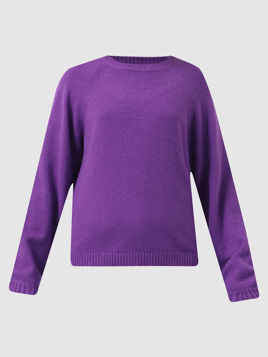 Girl Dark Purple Full Sleeves Pullover