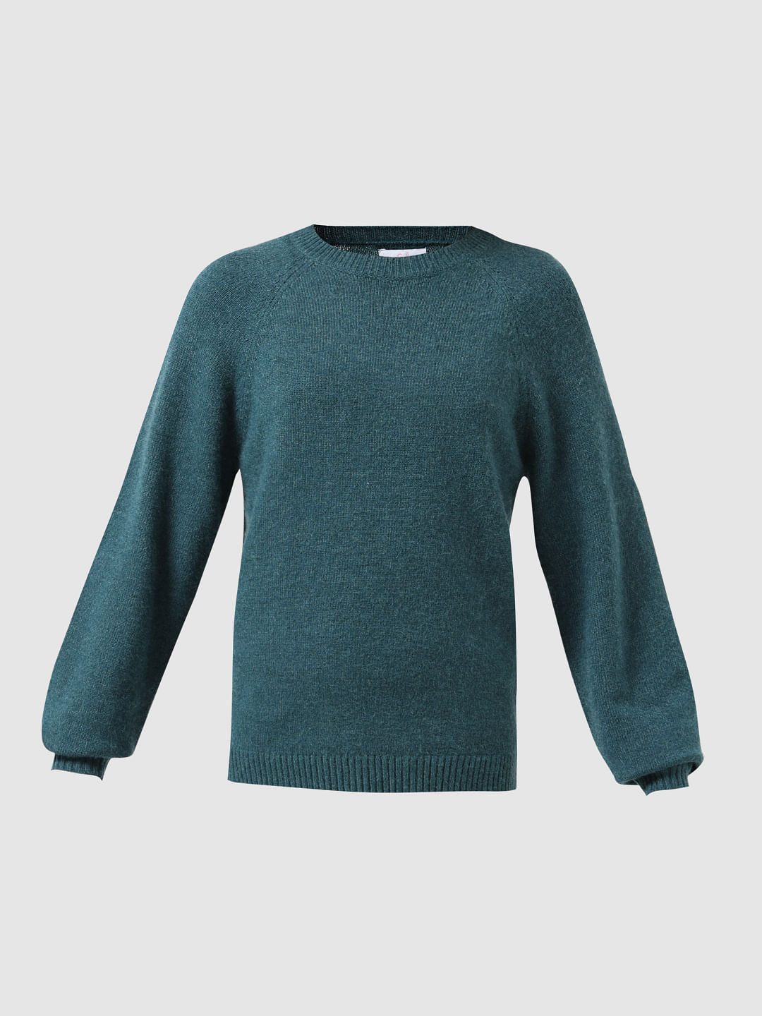 Girl Dark Green Full Sleeves Pullover