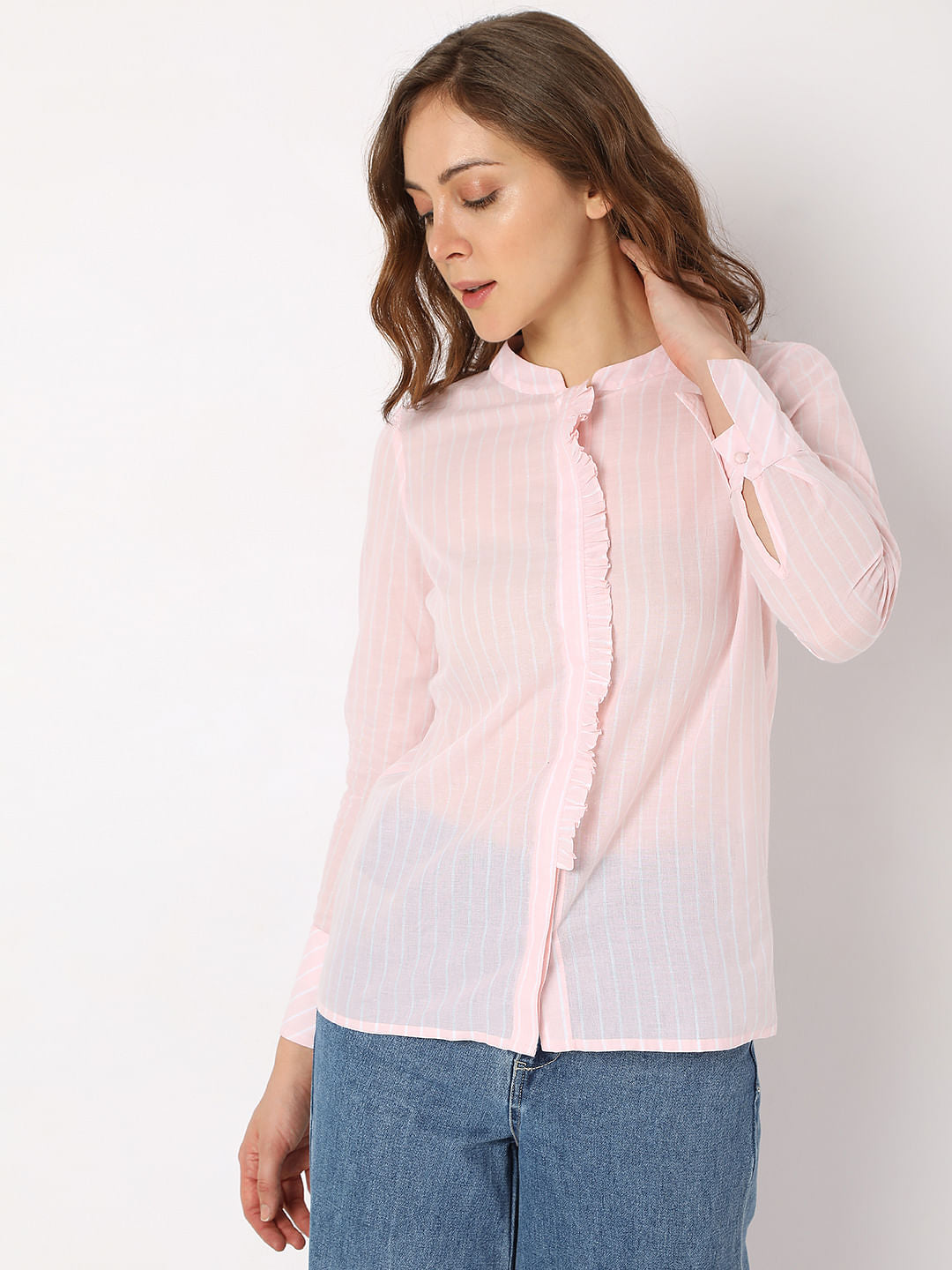 Light Pink Striped Shirt