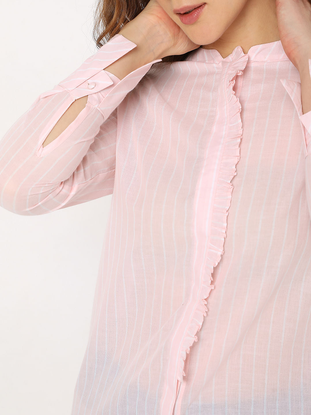 Light Pink Striped Shirt
