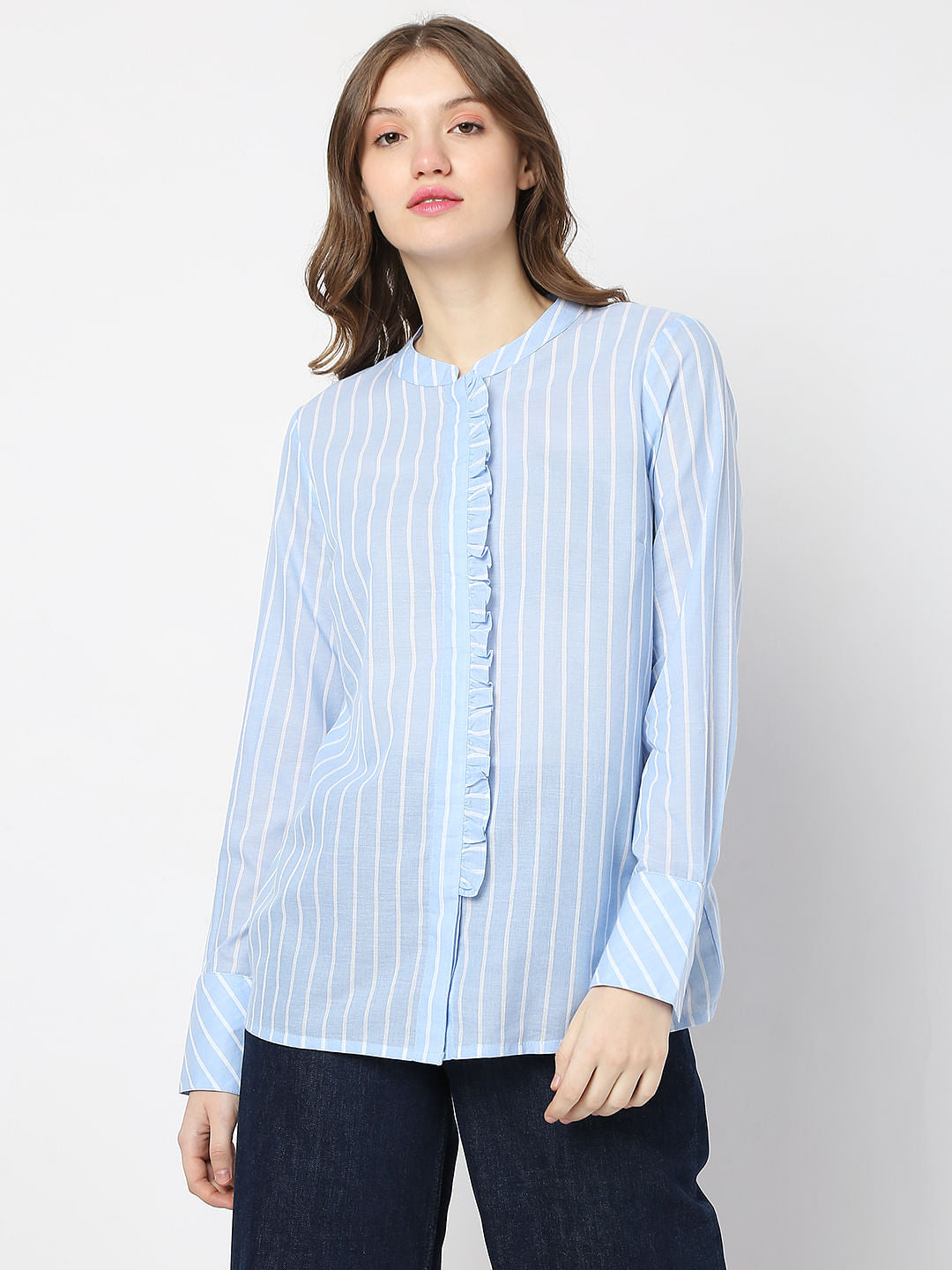 Blue Striped Top